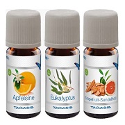 Airwasher Organic Fragrance Oil Set-Orange,Eucalyptus,Grapefruit-Sandalwood 3x10ml