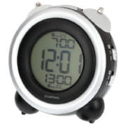 Digital Alarm Clock Black/Silver