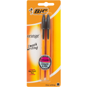 Orange Fine Pens Black 2 Pack