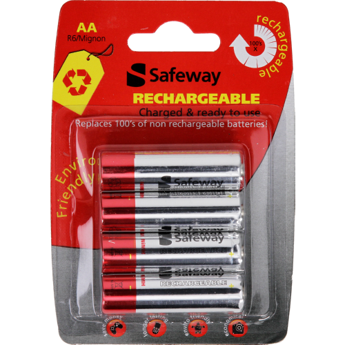 Rechargeable AA Batteries 4 Pack