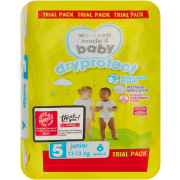 Dryprotect Junior Nappies Size 5 6's