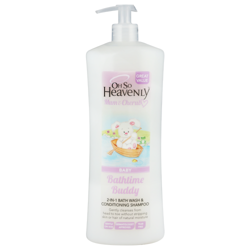 Mum & Cherub Bath Wash And Shampoo Baby Bathtime Buddy 1L