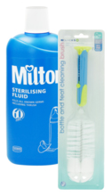 Milton - Sterilised Fluid and clothing brush