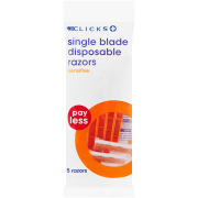 Single Blade Disposable Razors 5 Pack