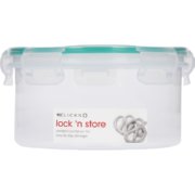 Lock 'n Store Plastic Container Round 1200ml