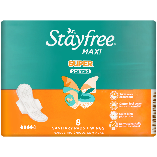 Sanitary Pads Maxi Super Thick Wings Scented Pack of 8