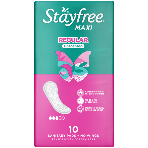 Sanitary Pads Maxi Regular Thick Unscented Pack of 10