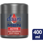 MEN Fast Absorbing Moisturizing Body Cream Active For Dry Skin 400ml