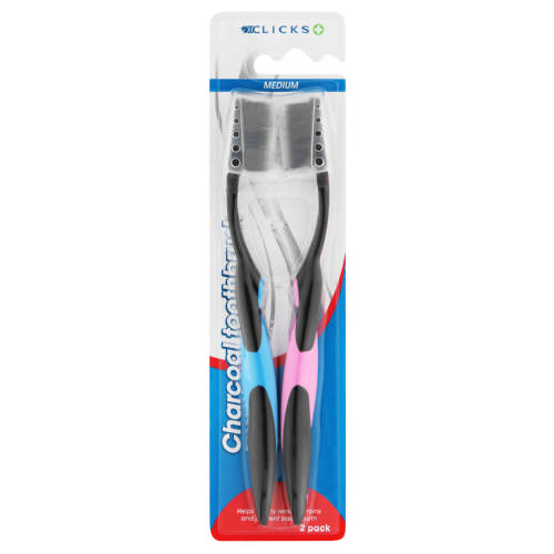 Charcoal Bristle Toothbrush Twinpack