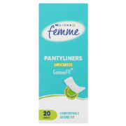 Pantyliners Unscented 20 Liners
