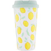 Travel Mug Lemon Print