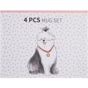 Mug Set Cats 360ml 4 Piece