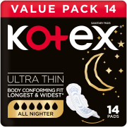 Allnighter Ultra Thin Overnight Duo 14 Pack