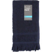 Fringed Guest Towel Set Navy 2 Piece