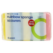 Rainbow Sponge Scourers 5 Pack