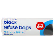 Black Refuse Bags 20 Bags