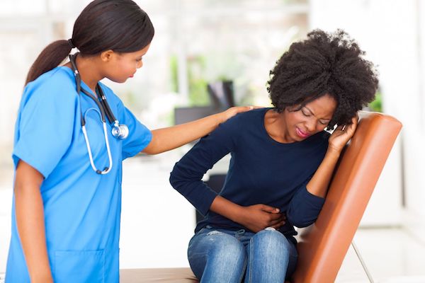 Endometriosis A woman in pain due to endometriosis
