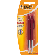 Clic Medium Pens Red 2 Pack